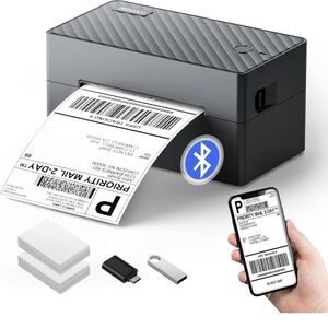 Wireless Black USB Bluetooth Label Printer